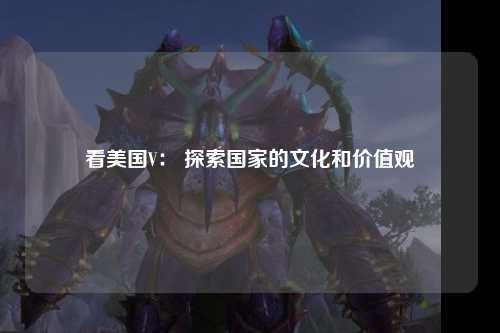 看美国V： 探索国家的文化和价值观